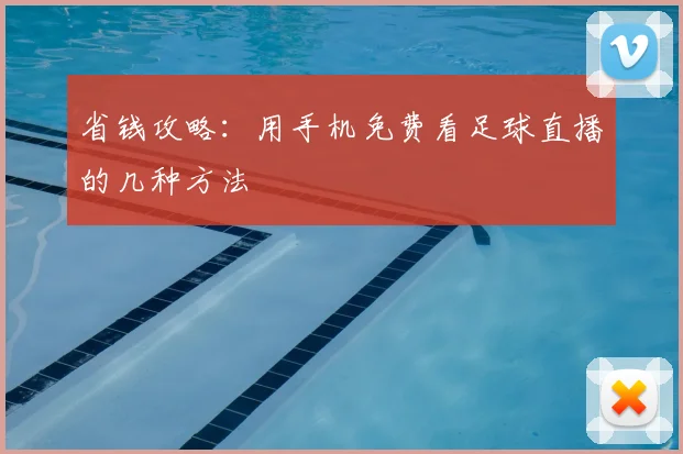 省钱攻略:用手机免费看足球直播的几种方法